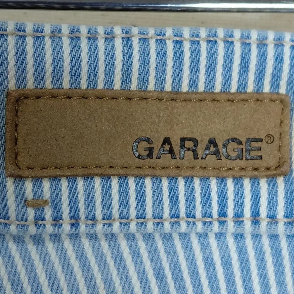 Garage Cotton Blend Blue Striped Skinny Stretch Jeans Women Size 7